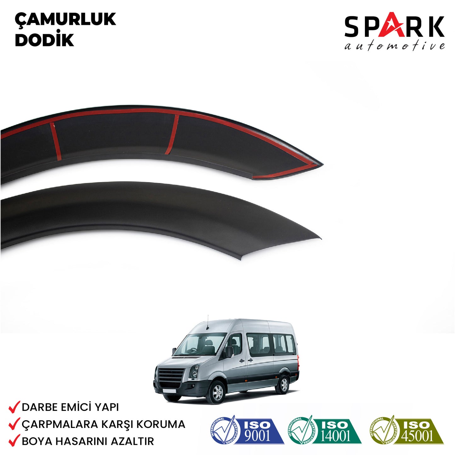 Volkswagen Crafter 2006-2012 Yıl Aralığı Uyumlu Çamurluk Dodik 4 Parça