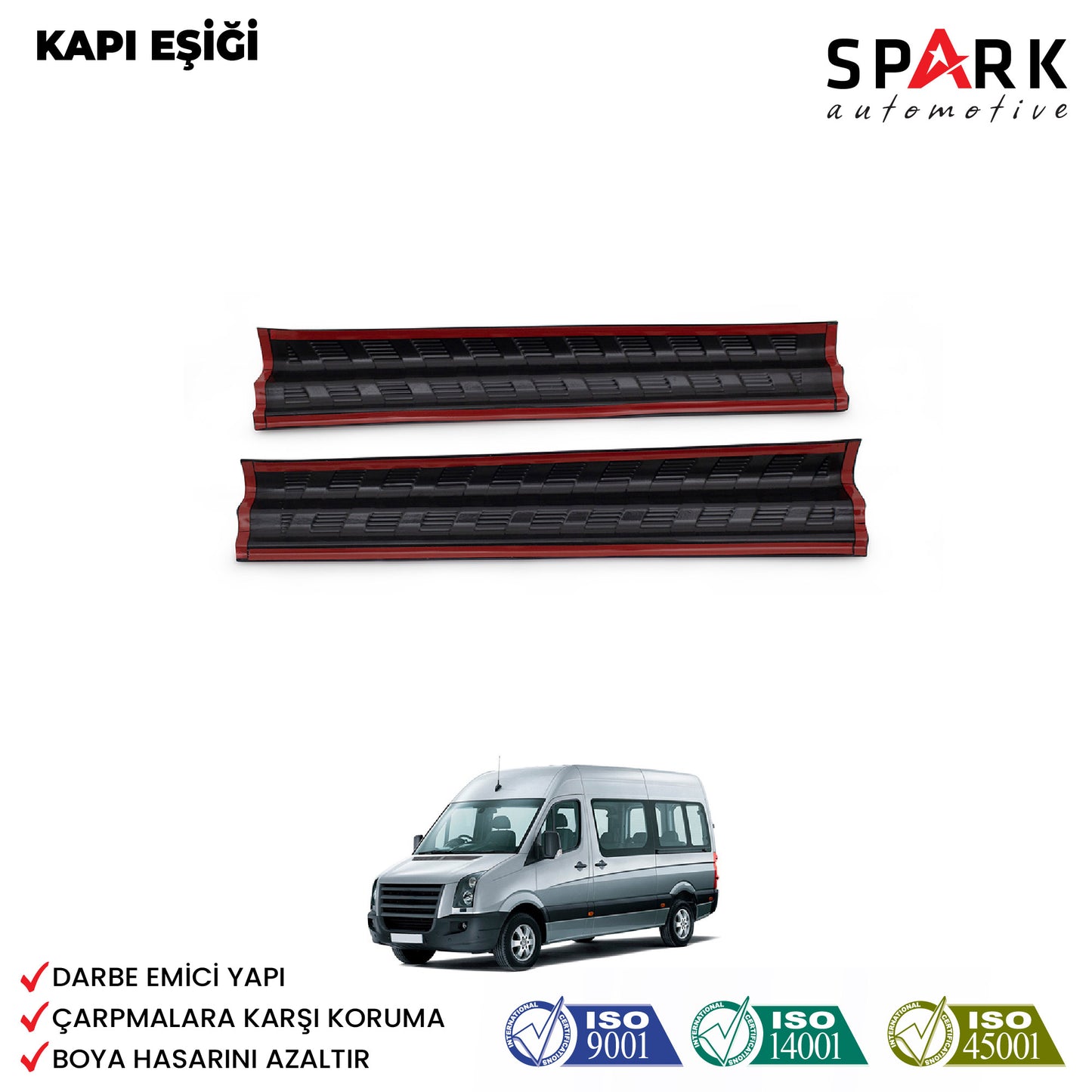 Volkswagen Crafter 2006-2012 Yıl Aralığı Uyumlu Kapı Eşiği 2 Parça
