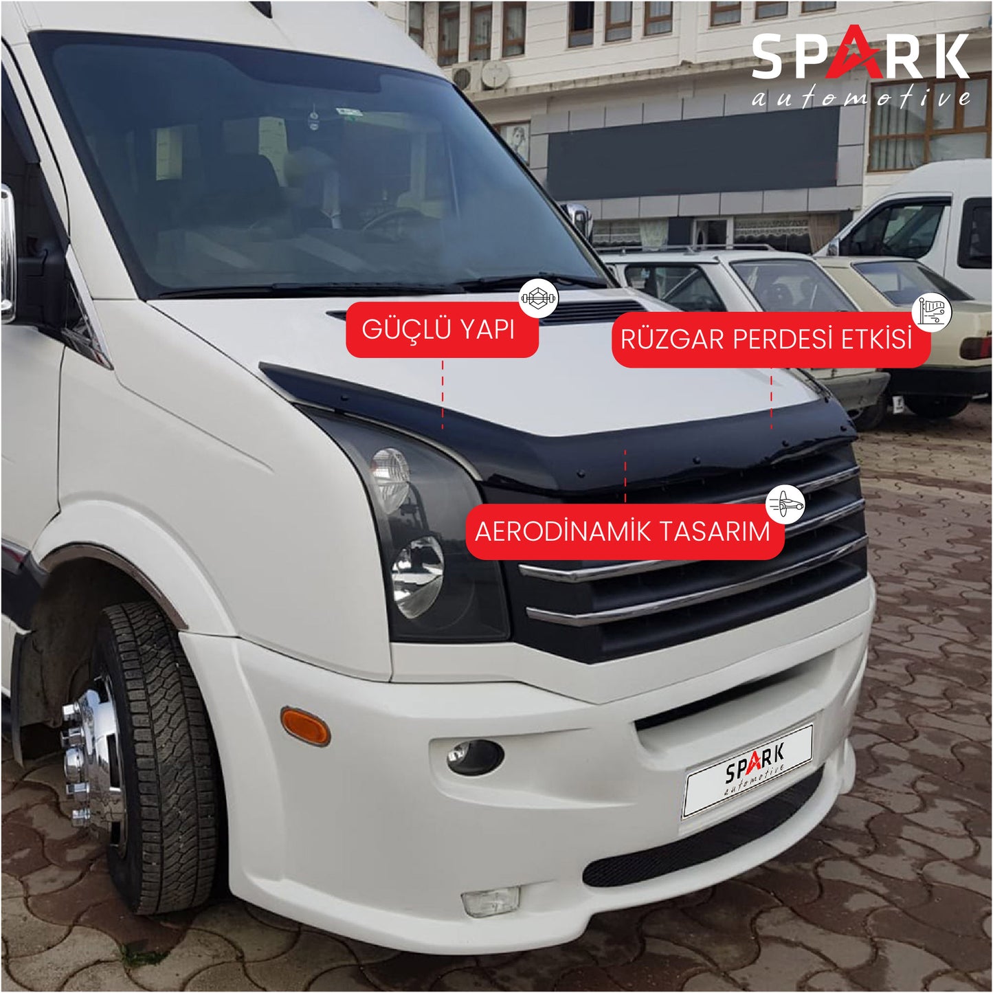 Volkswagen Crafter 2012-2017 Yıl Aralığı Uyumlu Kaput Rüzgarlığı 3mm
