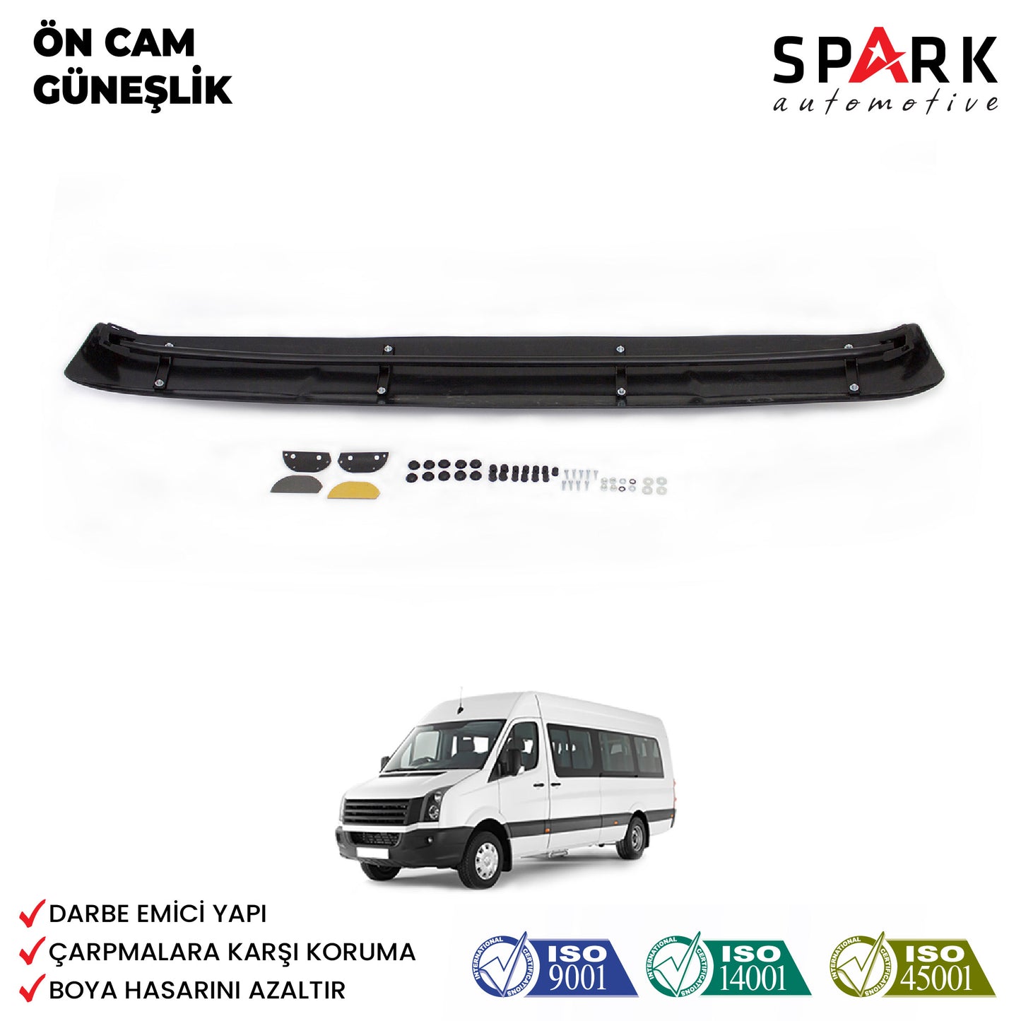 Volkswagen Crafter 2012-2017 Yıl Aralığı Uyumlu Ön Cam Güneşliği