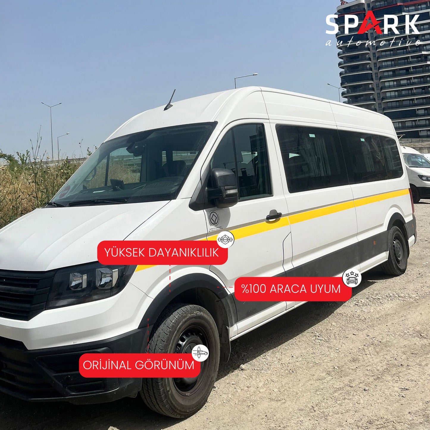 Volkswagen Crafter 2018- Yılı ve Sonrası Uyumlu Çamurluk Dodik 4 Parça