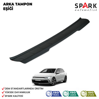 Volkswagen Golf 8 2021- Yılı ve Sonrası Uyumlu Arka Tampon Eşiği Mat