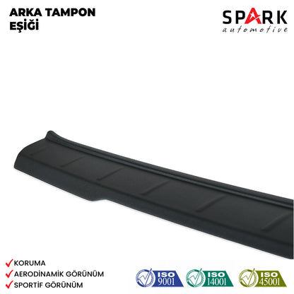 Volkswagen Golf 8 2021- Yılı ve Sonrası Uyumlu Arka Tampon Eşiği Mat
