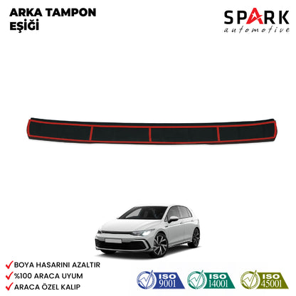 Volkswagen Golf 8 2021- Yılı ve Sonrası Uyumlu Arka Tampon Eşiği Mat