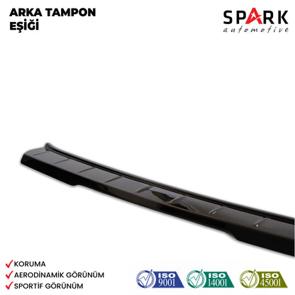Volkswagen Golf 8 2021- Yılı ve Sonrası Uyumlu Arka Tampon Eşiği Parlak