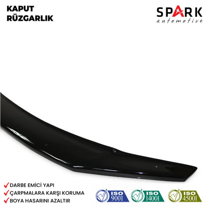 Volkswagen Jetta 2011-2019 Yıl Aralığı Uyumlu Kaput Rüzgarlığı 4mm