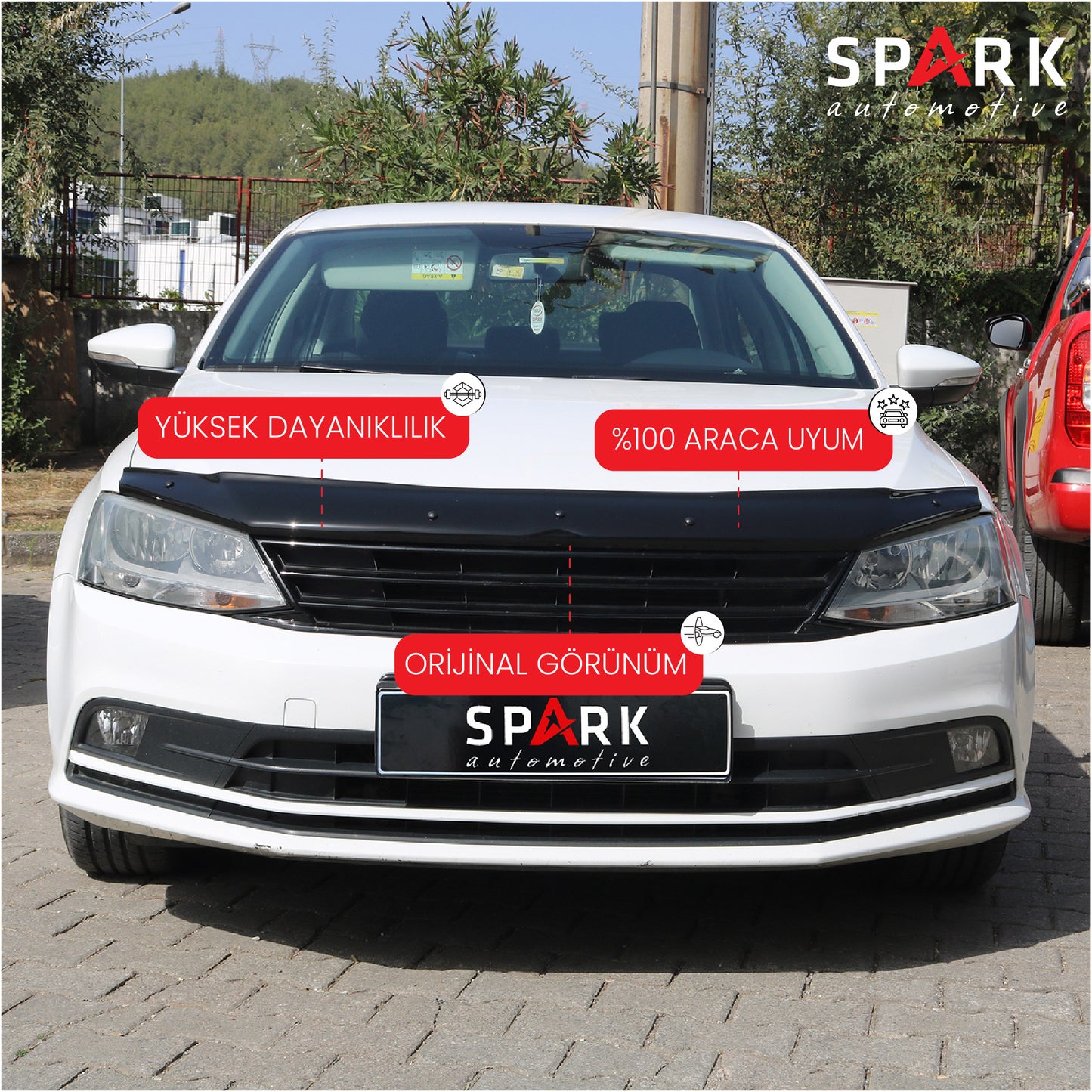Volkswagen Jetta 2011-2019 Yıl Aralığı Uyumlu Kaput Rüzgarlığı 4mm