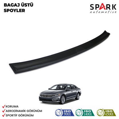 Volkswagen Passat 2015- Yılı ve Sonrası Uyumlu Arka Bagaj Üstü Spoyler