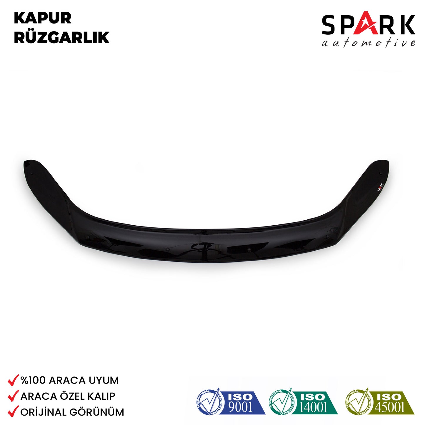 Volkswagen Tiguan 2012-2015 Yıl Aralığı Uyumlu Kaput Rüzgarlığı 3mm