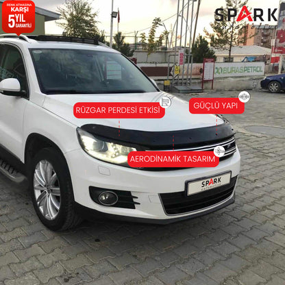 Volkswagen Tiguan 2012-2015 Yıl Aralığı Uyumlu Kaput Rüzgarlığı 4mm
