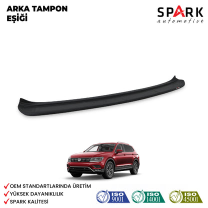 Volkswagen Tiguan 2016- Yılı ve Sonrası Uyumlu Arka Tampon Eşiği Mat