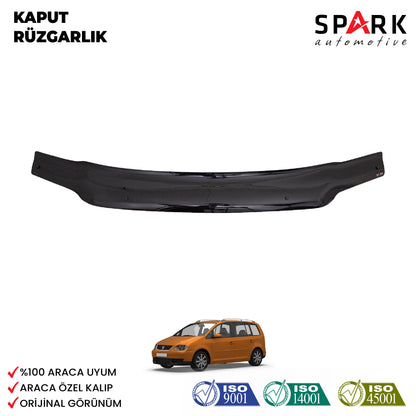 Volkswagen Touran 2003-2006 Yıl Aralığı Uyumlu Kaput Rüzgarlığı 3mm
