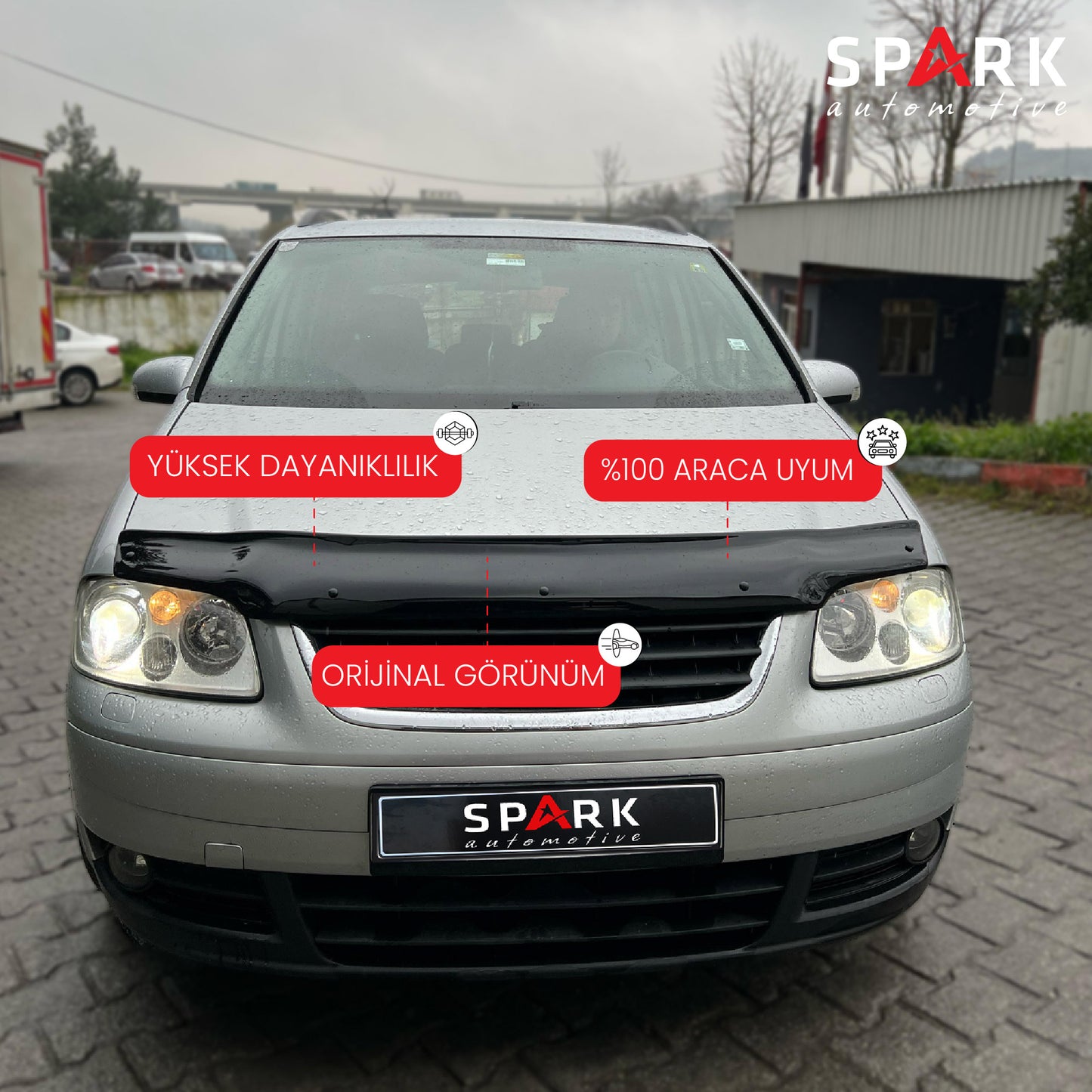 Volkswagen Touran 2003-2006 Yıl Aralığı Uyumlu Kaput Rüzgarlığı 3mm