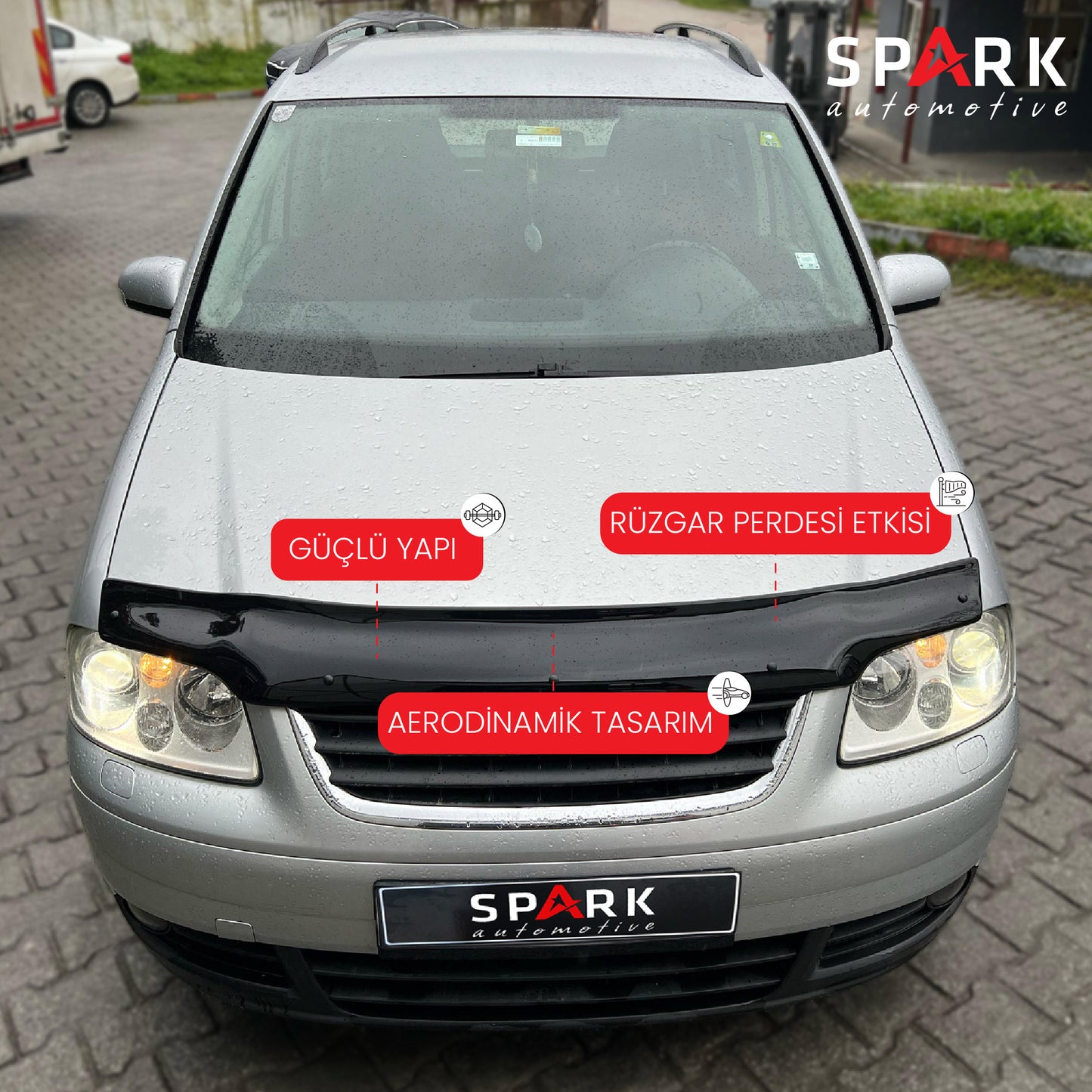 Volkswagen Touran 2003-2006 Yıl Aralığı Uyumlu Kaput Rüzgarlığı 3mm
