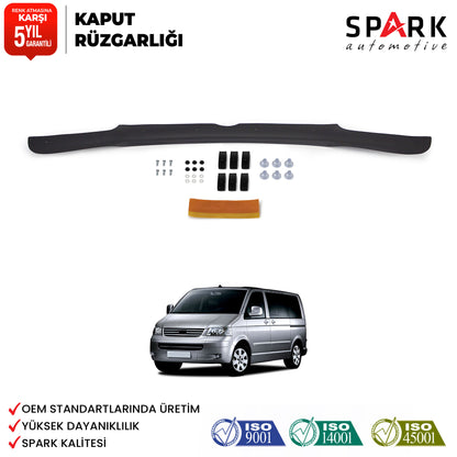 Volkswagen Transporter T5 2003-2009 Yıl Aralığı Uyumlu Kaput Rüzgarlığı 4mm