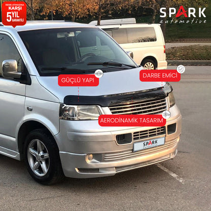 Volkswagen Transporter T5 2003-2009 Yıl Aralığı Uyumlu Kaput Rüzgarlığı 3mm