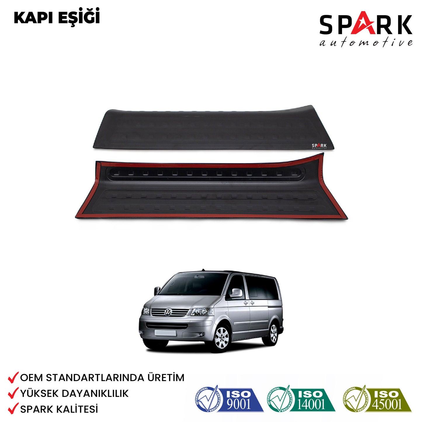 Volkswagen Transporter T5 2003-2009 Yıl Aralığı Uyumlu Kapı Eşiği 2 Parça