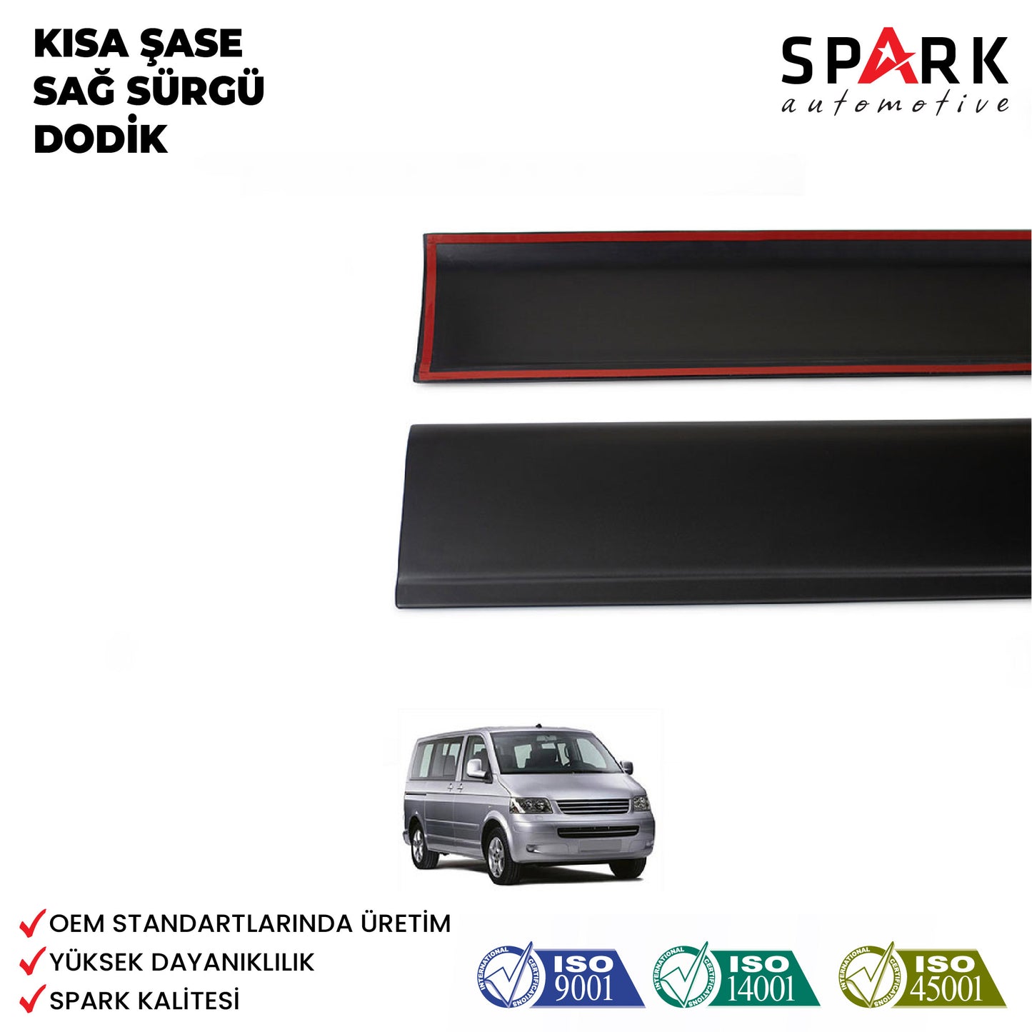 Volkswagen Transporter T5 2003-2009 Yıl Aralığı Uyumlu Kısa Şase Sağ Sürgü Dodik Seti 11 Parça