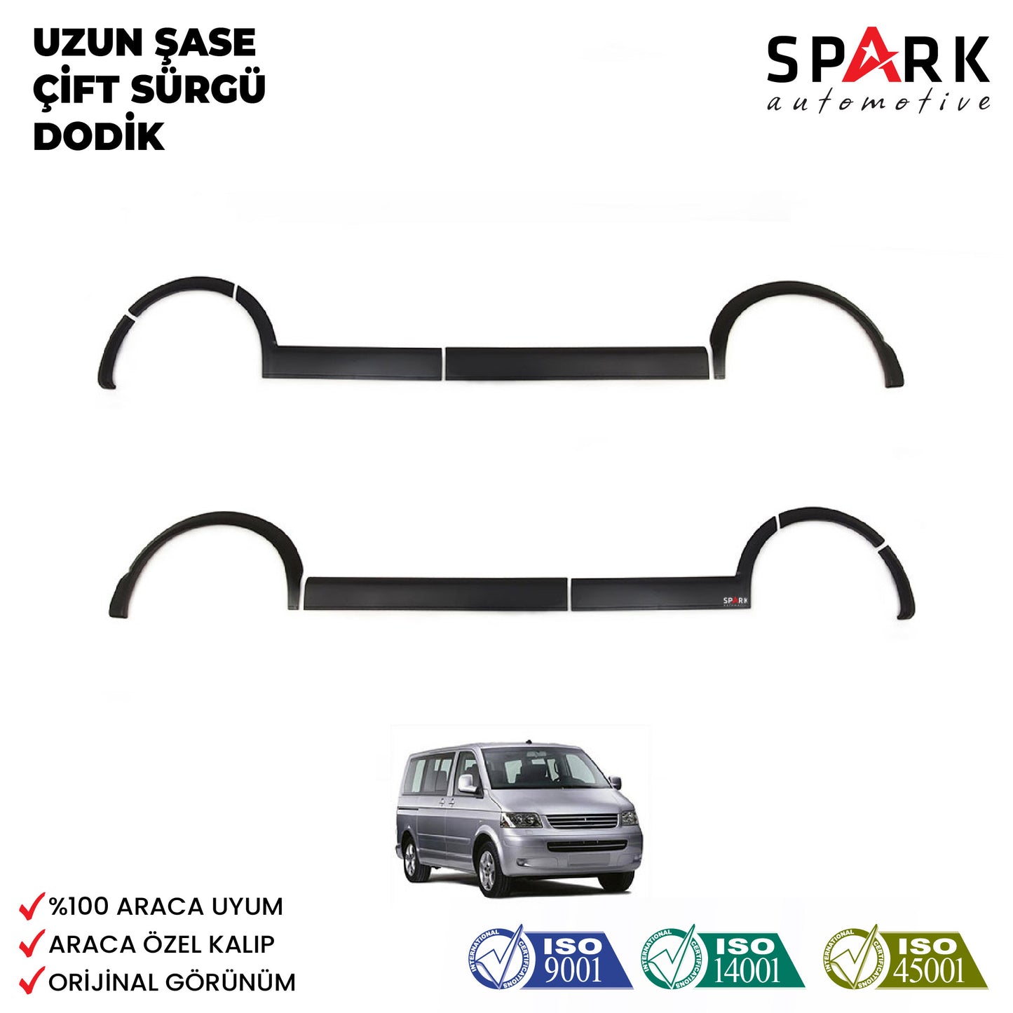 Volkswagen Transporter T5 2003-2009 Yıl Aralığı Uyumlu Uzun Şase Çift Sürgü Dodik Seti 11 Parça
