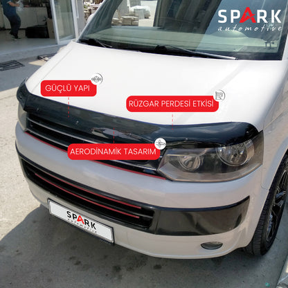 Volkswagen Transporter T5 2009-2014 Yıl Aralığı Uyumlu Kaput Rüzgarlığı 4mm