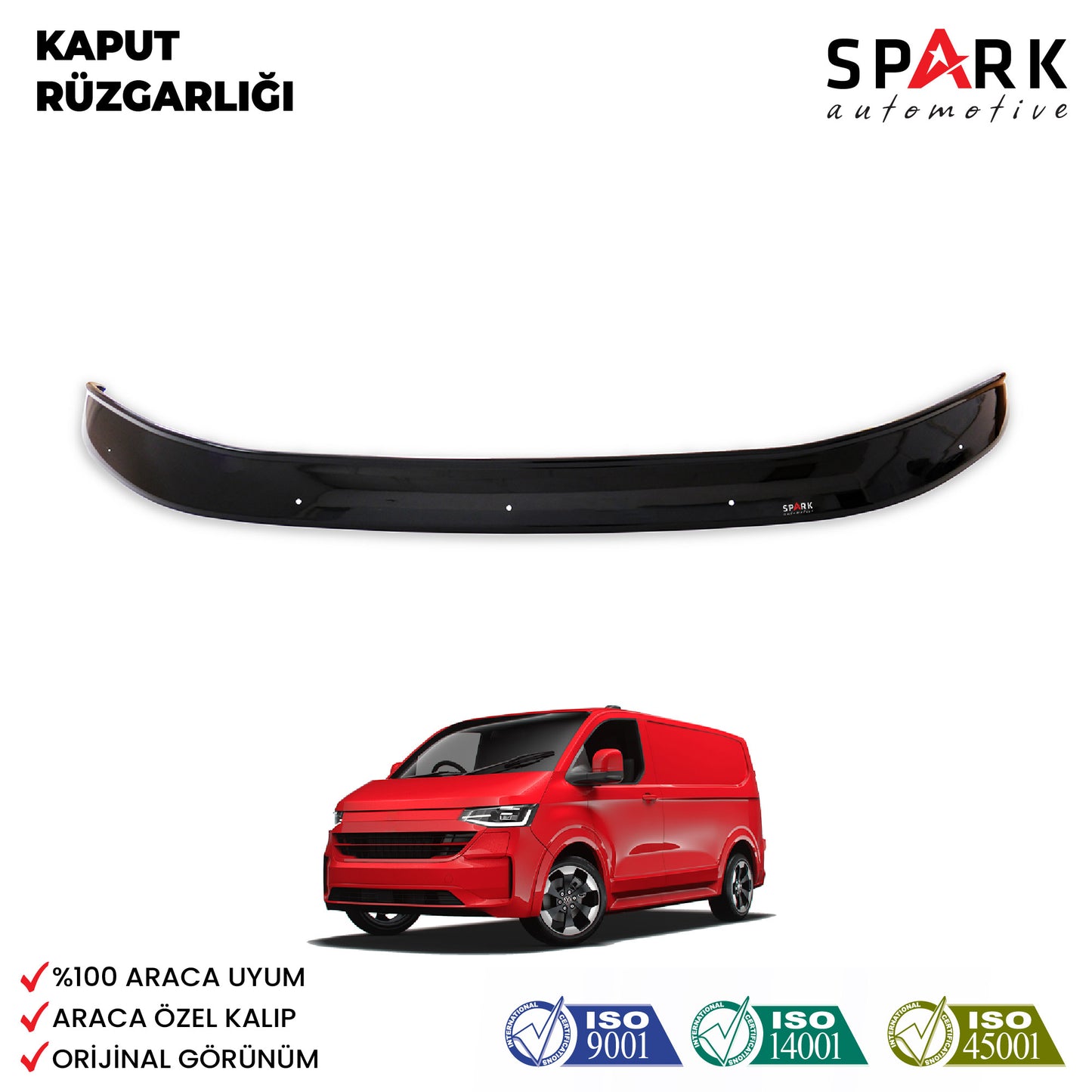 Volkswagen T7 2022- Yılı ve Sonrası Uyumlu Kaput Rüzgarlığı 3mm