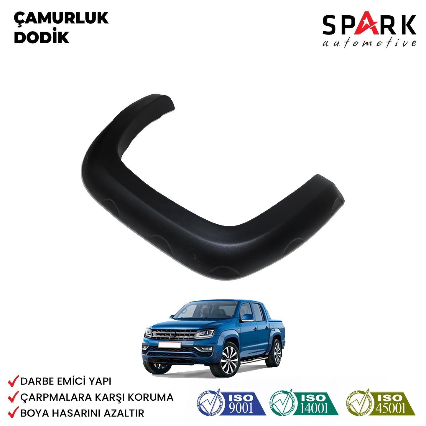 Volkswagen Amarok 2010-2022 Yıl Aralığı Uyumlu Çamurluk Dodik 4 Parça
