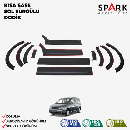 Volkswagen Caddy 2004-2010 Yıl Aralığı Uyumlu Kısa Şase Sol Sürgü Dodik Seti 12 Parça