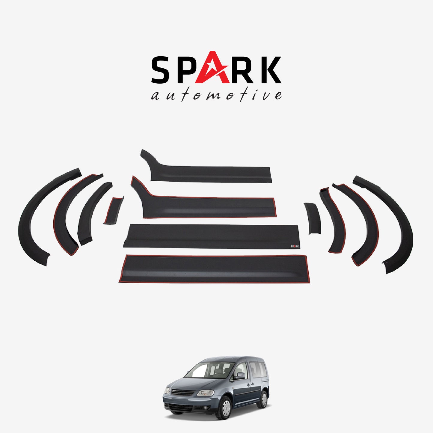 Volkswagen Caddy 2004-2010 Yıl Aralığı Uyumlu Kısa Şase Sol Sürgü Dodik Seti 12 Parça