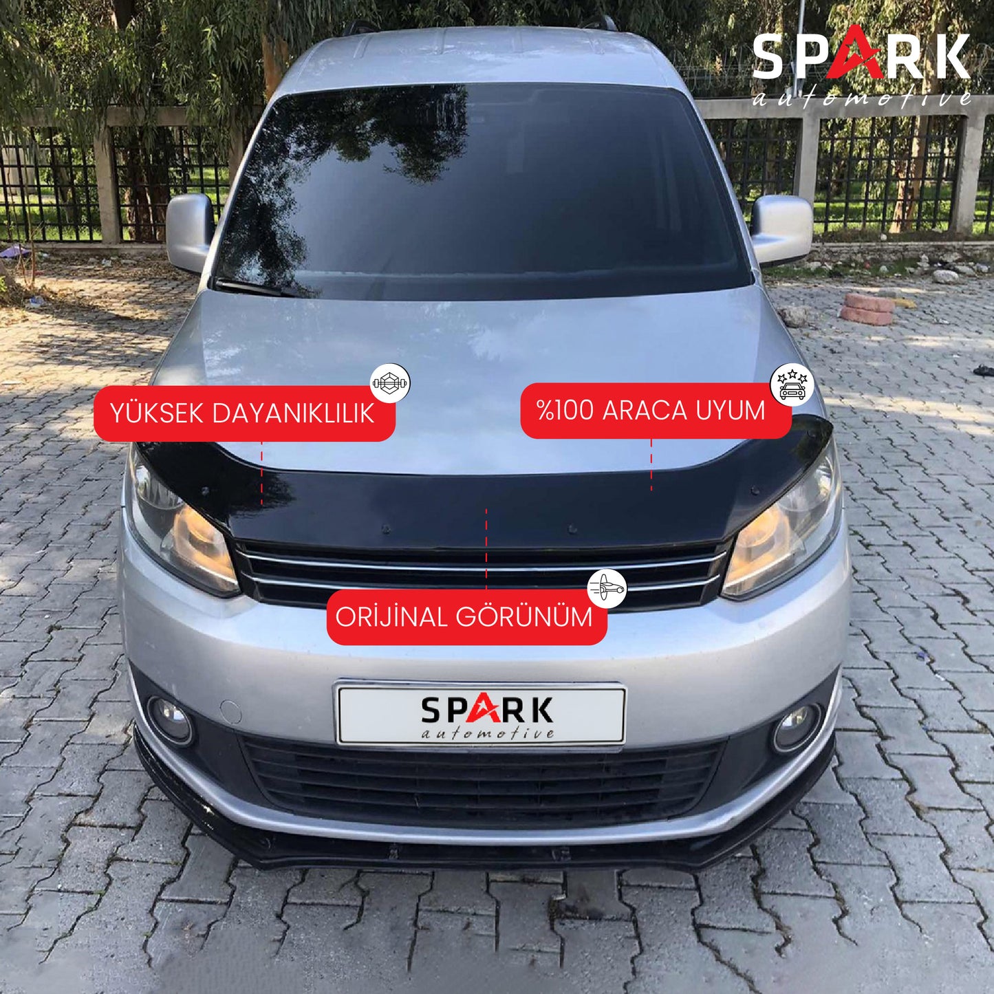 Volkswagen Caddy 2010-2015 Yıl Aralığı Uyumlu Kaput Rüzgarlığı 4mm