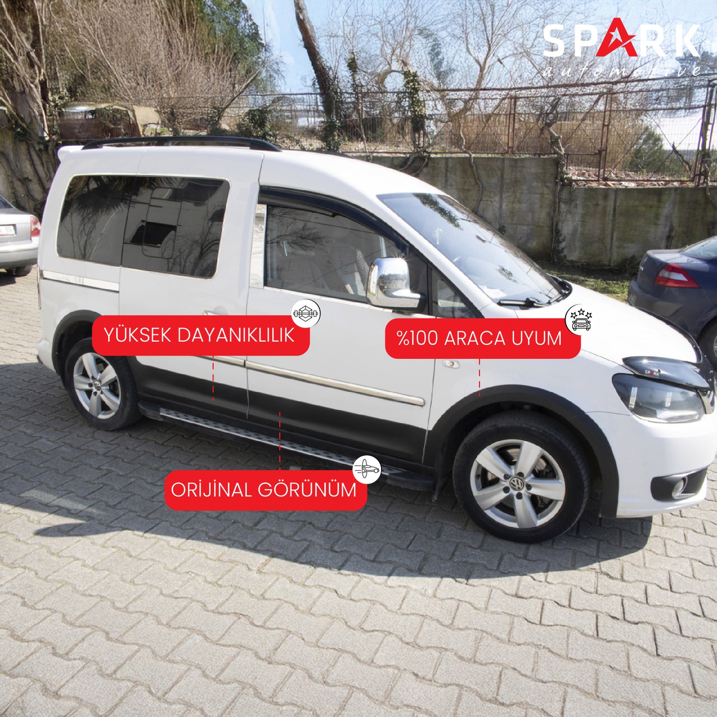 Volkswagen Caddy 2010-2015 Yıl Aralığı Uyumlu Kısa Şase Sağ Sürgü Dodik Seti 12 Parça