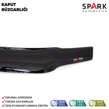 Volkswagen Caddy 2004-2010 Yıl Aralığı Uyumlu Kaput Rüzgarlığı 3mm