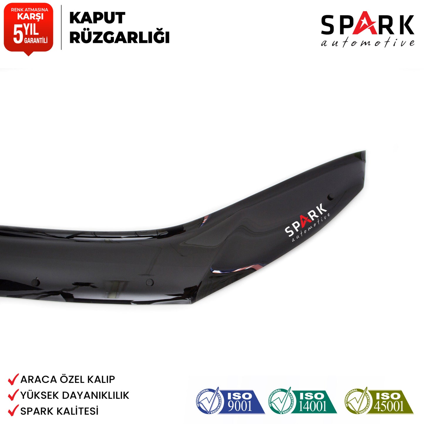 Volkswagen Caddy 2010-2015 Yıl Aralığı Uyumlu Kaput Rüzgarlığı 3mm