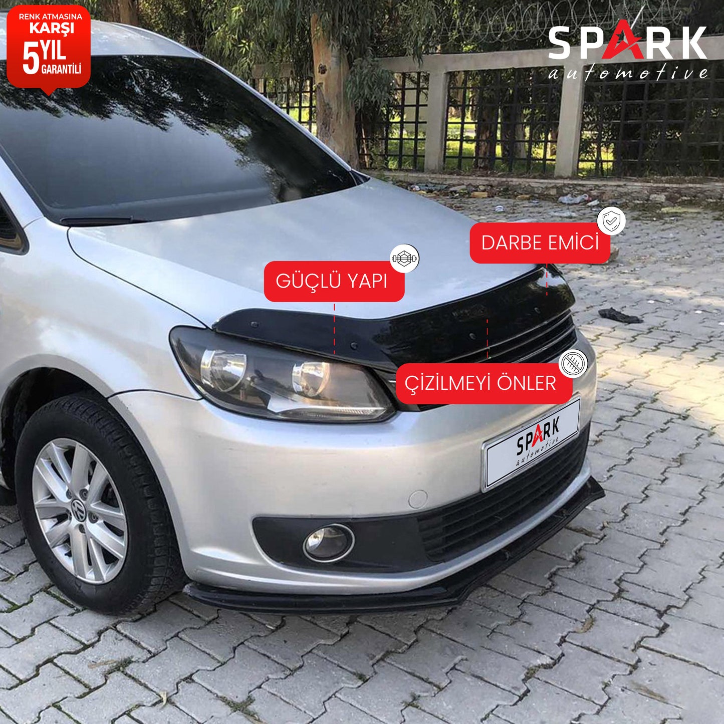Volkswagen Caddy 2010-2015 Yıl Aralığı Uyumlu Kaput Rüzgarlığı 3mm