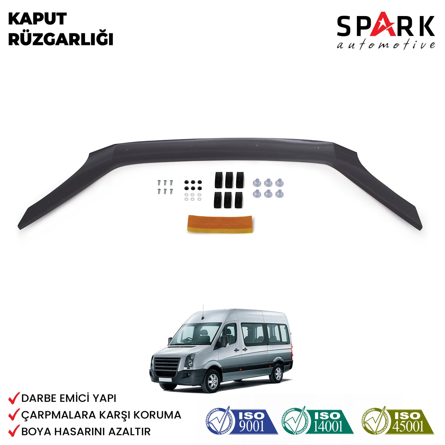 Volkswagen Crafter 2006-2012 Yıl Aralığı Uyumlu Kaput Rüzgarlığı 4mm