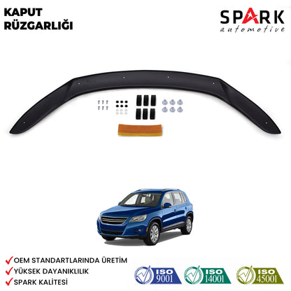 Volkswagen Tiguan 2008-2011 Yıl Aralığı Uyumlu Kaput Rüzgarlığı 4mm
