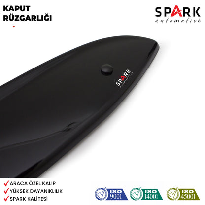 Volkswagen Tiguan 2008-2011 Yıl Aralığı Uyumlu Kaput Rüzgarlığı 4mm