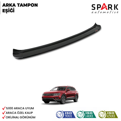 Volkswagen Tiguan 2016- Yılı ve Sonrası Uyumlu Arka Tampon Eşiği Parlak