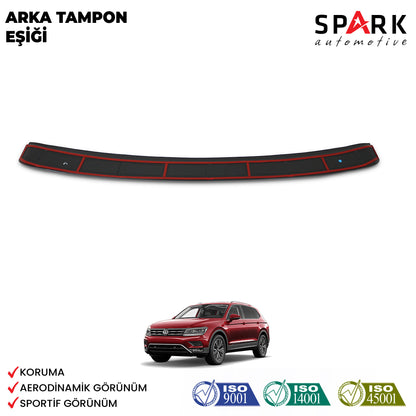 Volkswagen Tiguan 2016- Yılı ve Sonrası Uyumlu Arka Tampon Eşiği Parlak