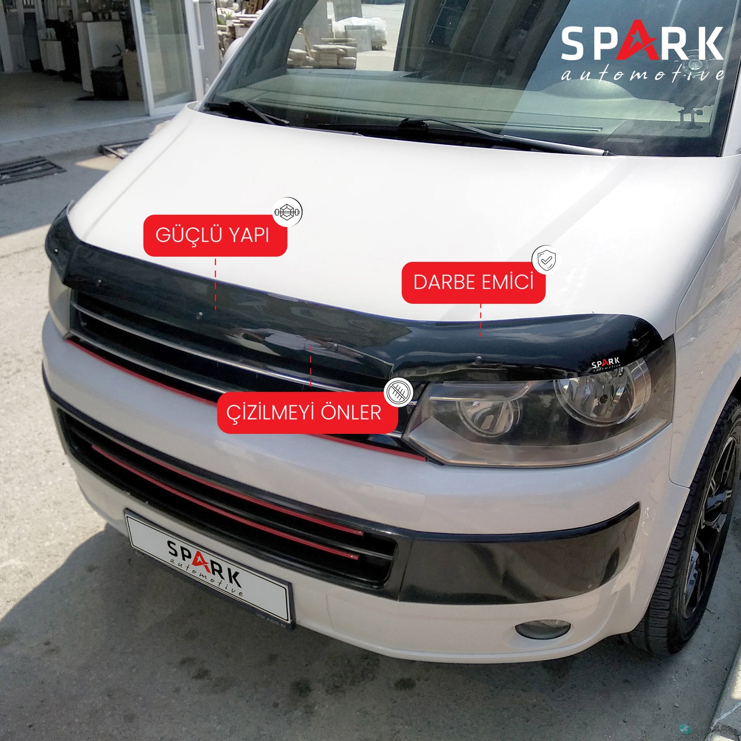 Volkswagen Transporter T5 2009-2014 Yıl Aralığı Uyumlu Kaput Rüzgarlığı 3mm