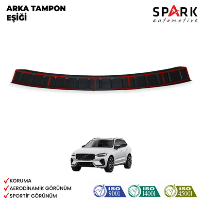 Volvo XC60 2017- Yılı ve Sonrası Uyumlu Arka Tampon Eşiği Mat
